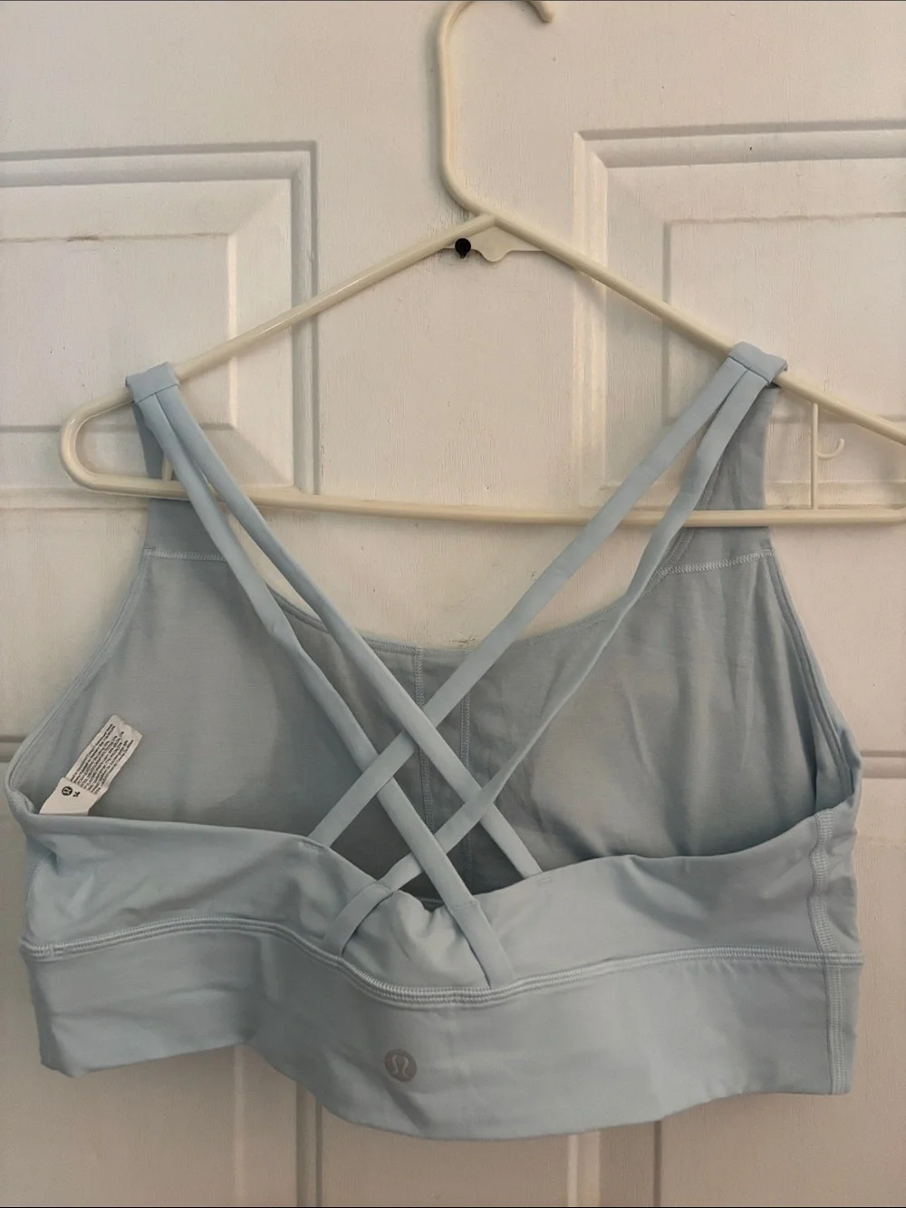 Lululemon Energy Bra Long Line, Powder Blue, Size 14